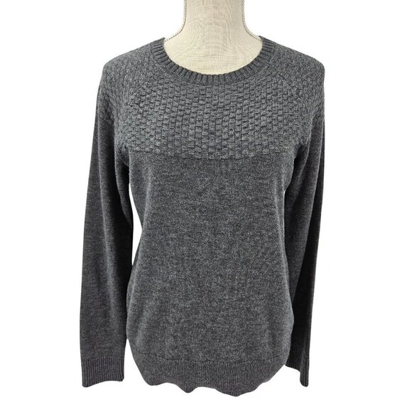 Talbots Lambswool Blend Crew Neck Sweater Gray Women's S Minimalist Lounge Wear - Picture 1 of 8